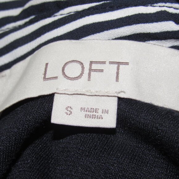 LOFT Navy White Sleeveless Nautical Top Size S - Picture 5 of 5